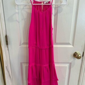 Parker Fuchsia Sleeveless Silk Dress